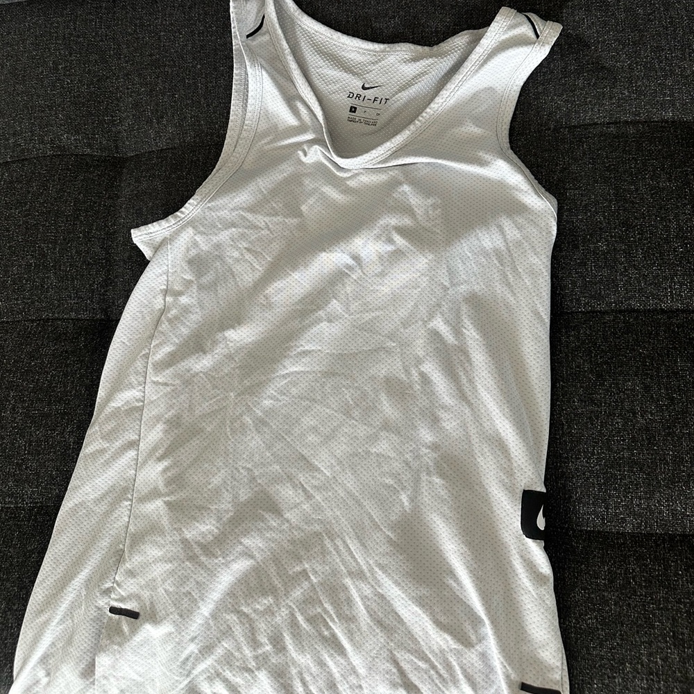 Nike Dri-FIT White Athletic Tank Top